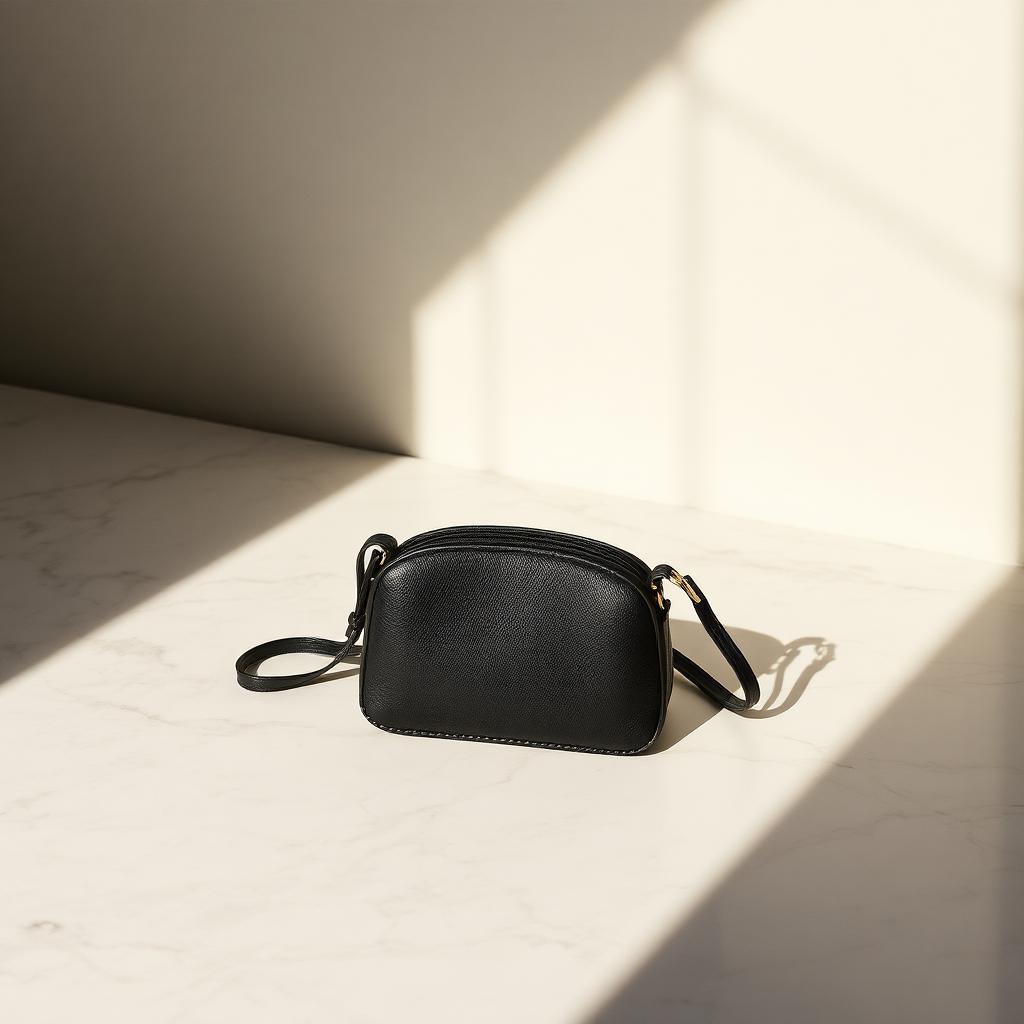 Noir Curve Leather Bag