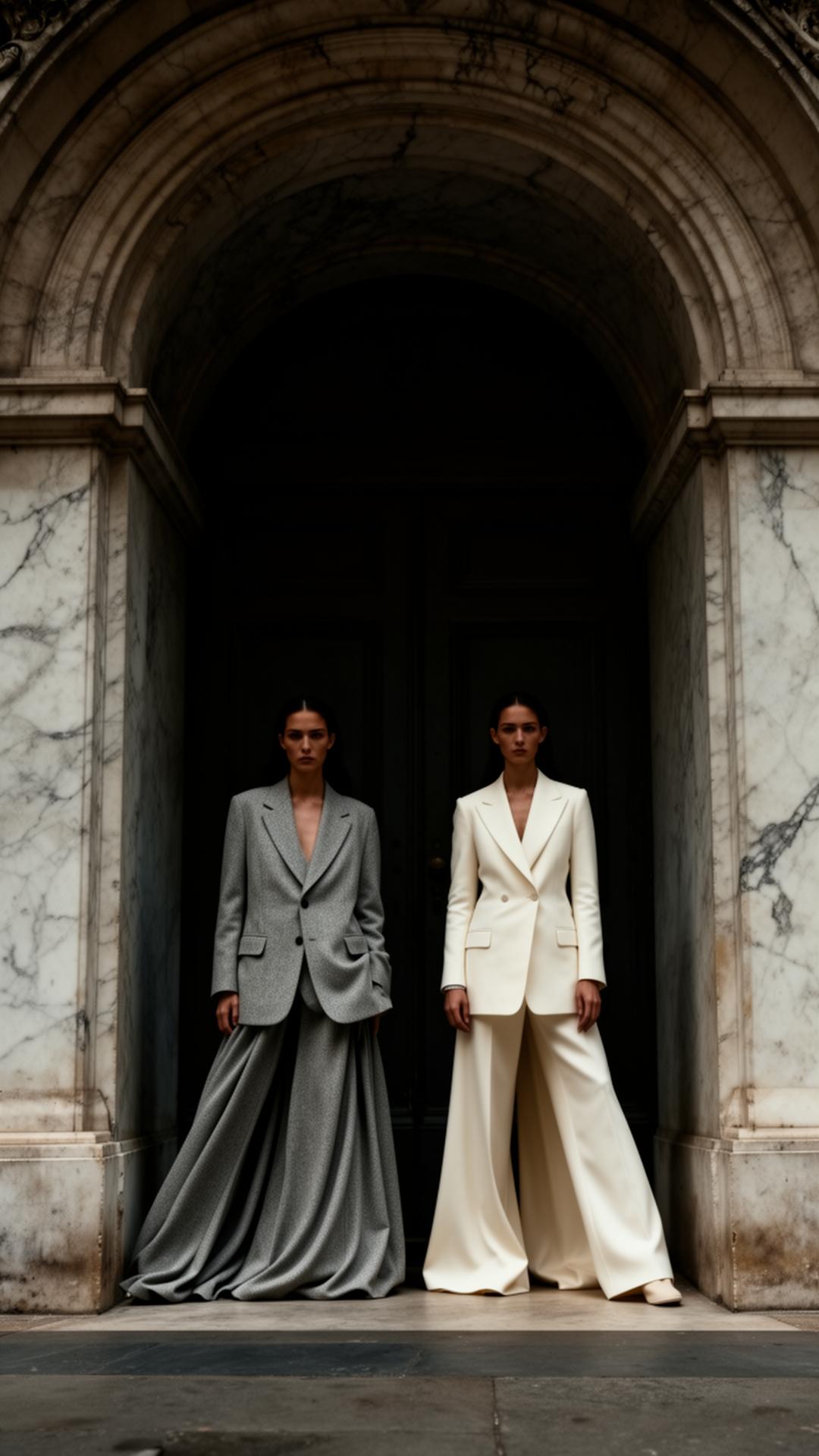 Tailoring framed by stone and time.